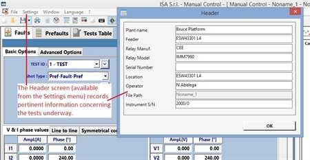 TDMS Header for Manual Control tests