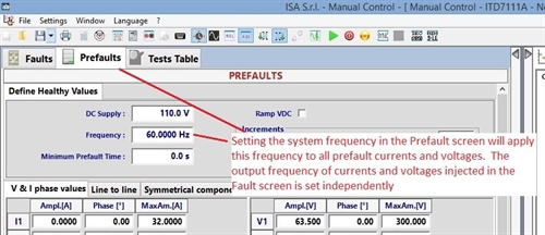 Change system frequency in TDMS